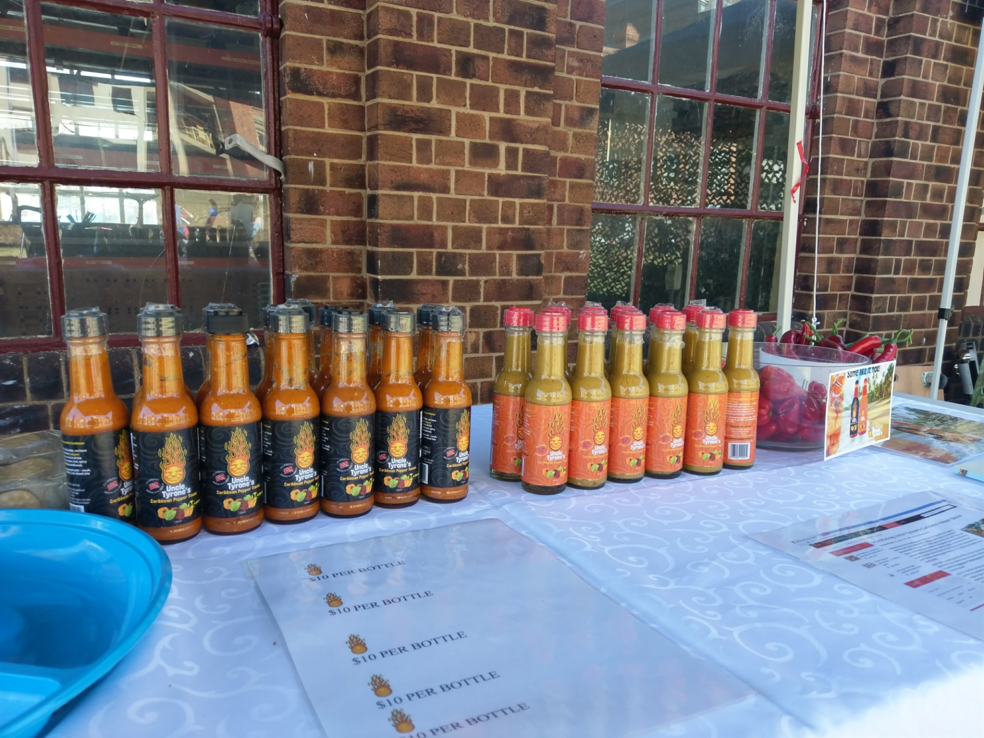 Uncle Tyrone's Caribbean Pepper Sauce market display 4