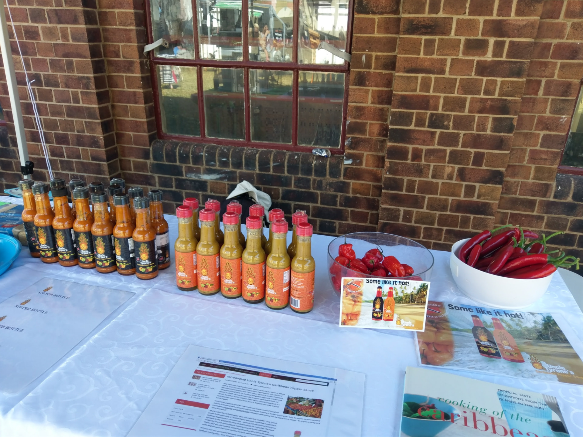 Uncle Tyrone's Caribbean Pepper Sauce market display 6